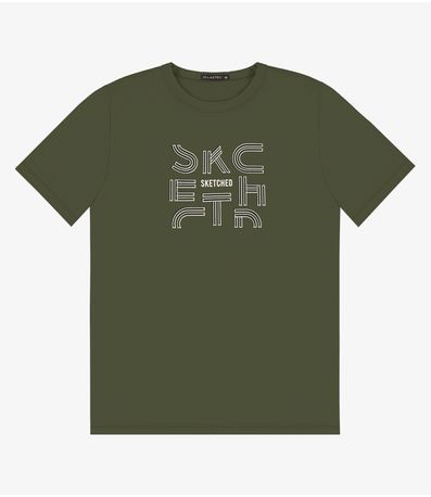Camiseta Masculina em Meia Malha Diametro Verde