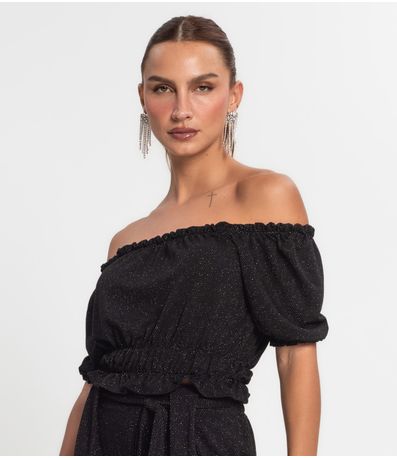 Conjunto Feminino Blusa Com Shorts Endless Preto