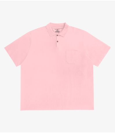 Camisa Polo Plus Size Masculina Diametro Rosa