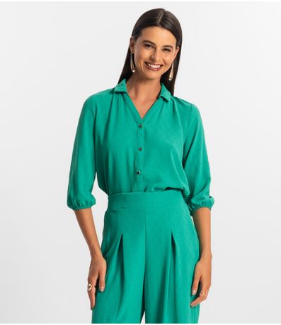 Camisa 3/4 Feminina Rovitex Verde