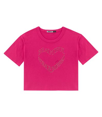 Camiseta Juvenil Feminina Minty Rosa