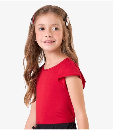 Blusa Infantil Viscotorcion Rovi Kids Vermelho