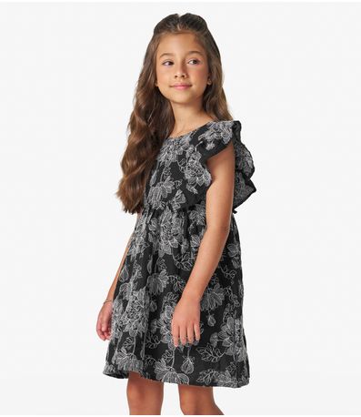Vestido Infantil Trick Nick Preto