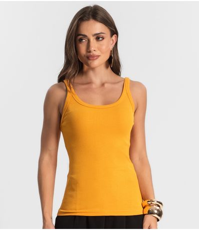 Regata Feminina Em Ribana Endless Amarelo