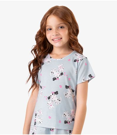 Pijama Meia Malha Rovi Kids Azul