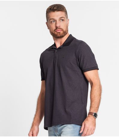 Camisa Polo Masculina Básica Ogochi Preto