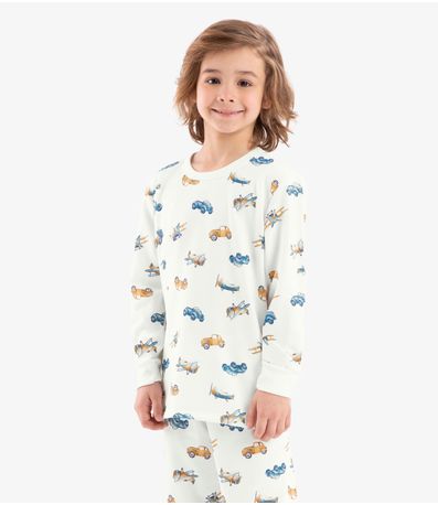 Pijama moletinho Rovi Kids Bege