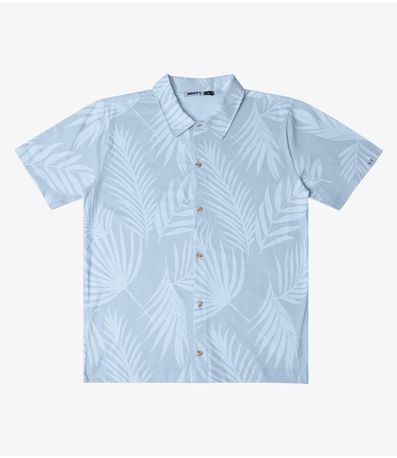 Camisa Juvenil em Meia Malha Masculina Minty Azul