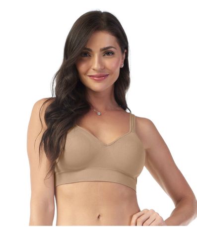 Sutiã Comfort Duplo Alças Largas Zee Rucci Bege