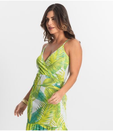 Vestido Longo Feminino Transpassado Select Verde