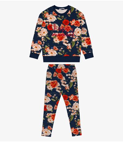 Conjunto de Blusão Com Legging Trick Nick Azul