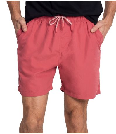 Bermuda Masculina Com Bolsos Tactel Diametro Rosa