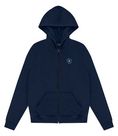 Jaqueta Masculina Moletom Com Capuz Diametro Azul