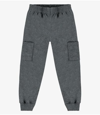 Calça Infantil Em Moletom Rovi Kids Cinza