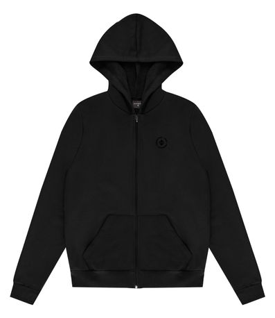 Jaqueta Masculina Moletom Com Capuz Diametro Preto