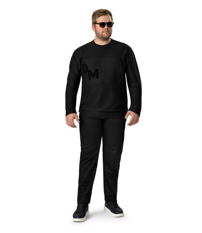 Blusão Masculino Plus Size Moletinho Diametro Preto