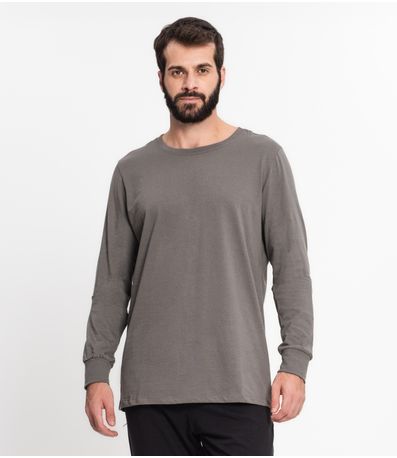 Camiseta Meia Malha Básica Masculina Kohmar Cinza