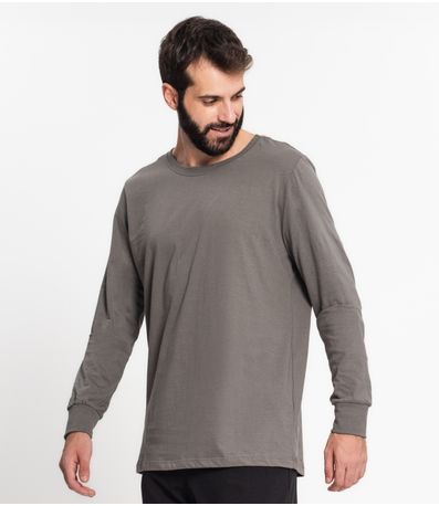 Camiseta Meia Malha Básica Masculina Kohmar Cinza
