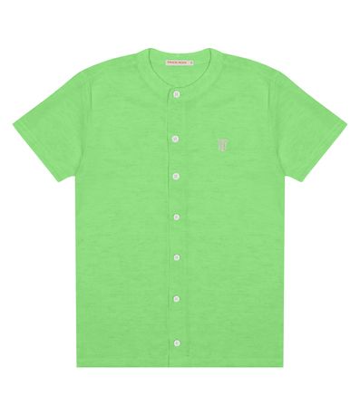 Camisa Infantil Em Viscolinho Trick Nick Verde