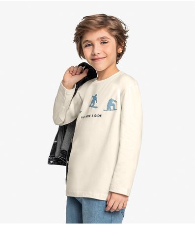 Conjunto De Camiseta Com Calça Trick Nick Bege