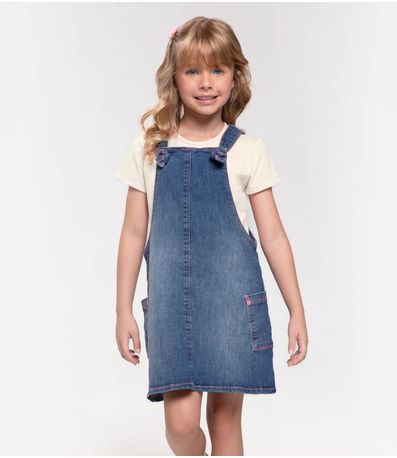 Conjunto Infantil Blusa Com Salopete Trick Nick Azul