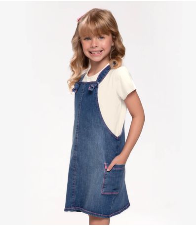 Conjunto Infantil Blusa Com Salopete Trick Nick Azul