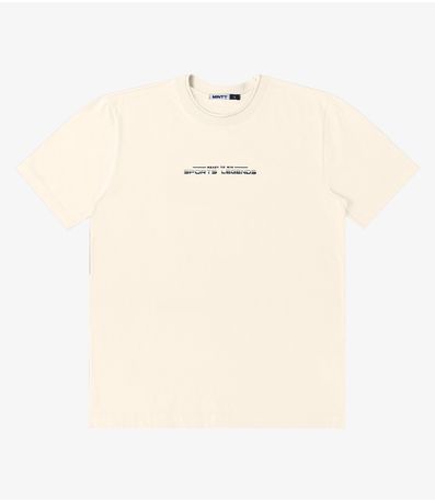 Camiseta Juvenil Meia Malha Masculina Minty Bege