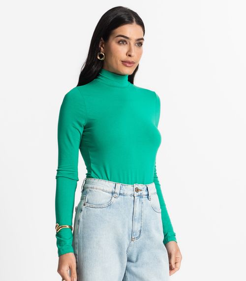 Blusa Manga Longa Básica Select Verde