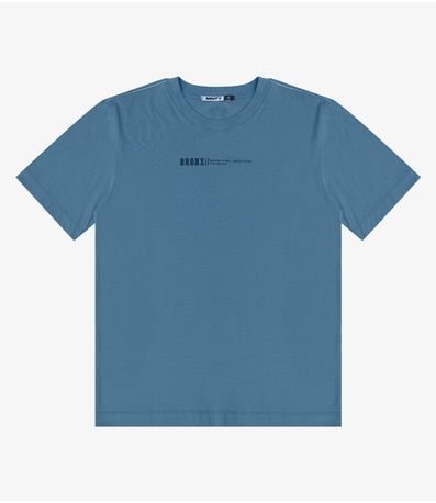 Camiseta Juvenil Em Meia Malha Masculina Minty Azul