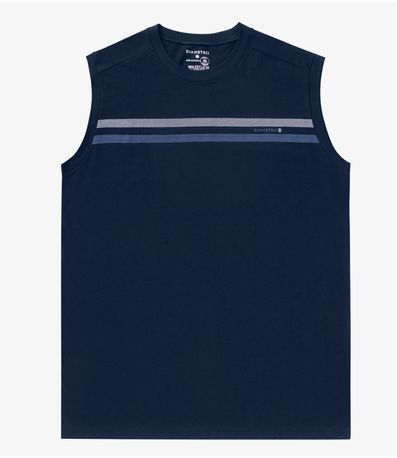 Regata Masculina Meia Malha Diametro Azul