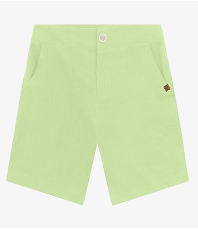 Bermuda Infantil Menino Em Linho Trick Nick Verde
