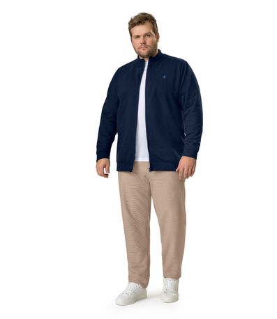Jaqueta Masculina Plus Size Moletom Diametro Azul