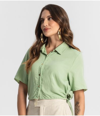 Camisa Feminina Gola Dupla Endless Verde
