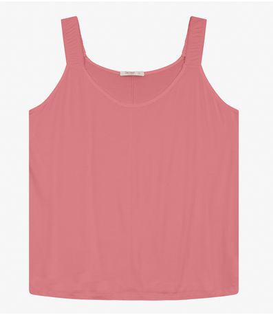 Blusa De Alça Feminina Plus Size Secret Glam Rosa