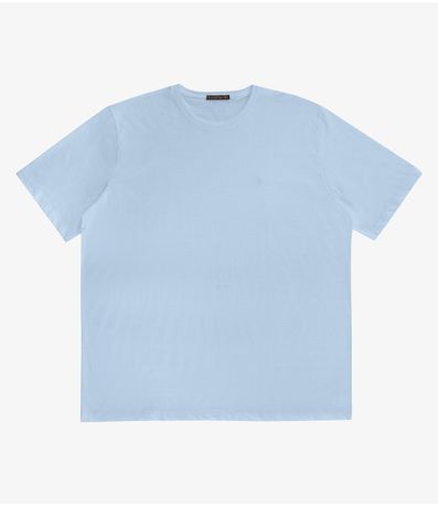 Camiseta Básica Masculina Plus Size Diametro Azul