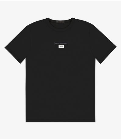 Camiseta Masculina em Meia Malha Diametro Preto