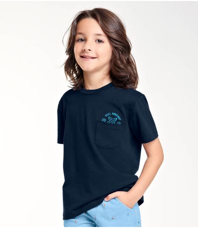 Conjunto Infantil Camiseta Com Bermuda Trick Nick Azul