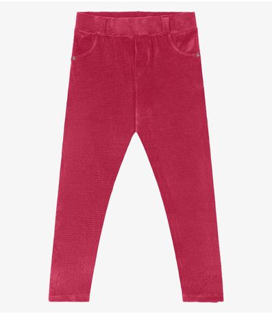 Legging Infantil Veludo Trick Nick Vermelho