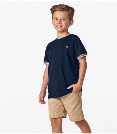 Camiseta Masculina em Cotton Leve Trick Nick Azul