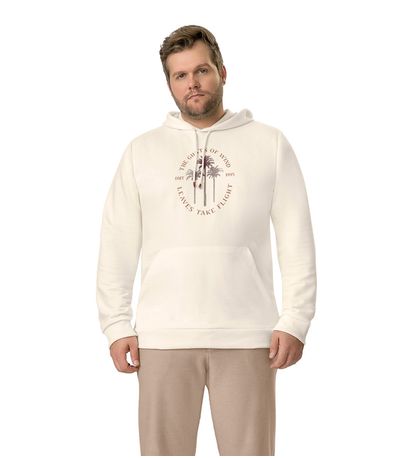 Blusão Masculino Plus Size Com Capuz Diametro Bege
