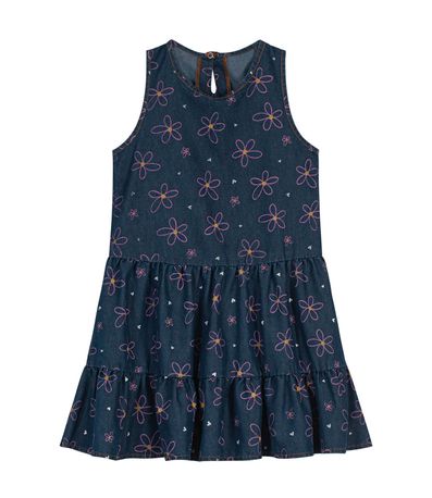Vestido Jeans Infantil Denim Trick Nick Azul