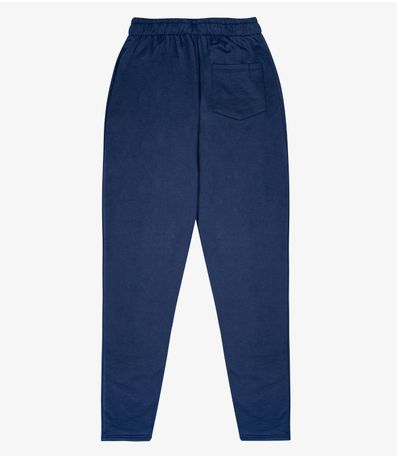 Calça Masculina Moletom Com Bolso Select Azul