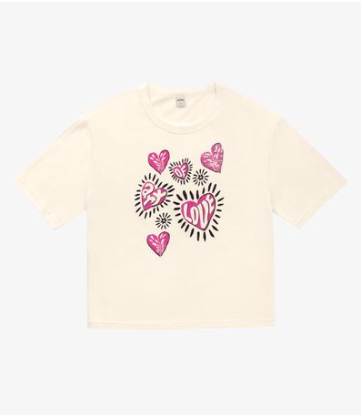 Camiseta Feminina T- Shirt Meia Malha Rovitex Bege