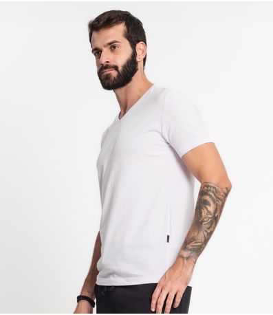 Camiseta Masculina Em Cotton Kohmar Branco