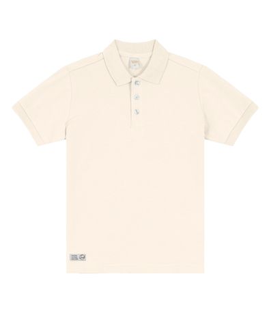 Camisa Polo Infantil Masculina Trick Nick Bege