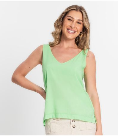 Regata Feminina Com Decote V Endless Verde