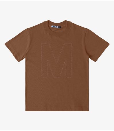 T- Shirt Meia Malha Feminina Minty Marrom