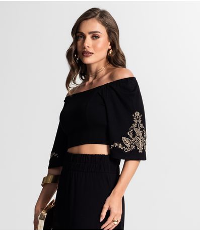Conjunto Blusa Com Saia Midi Endless Preto
