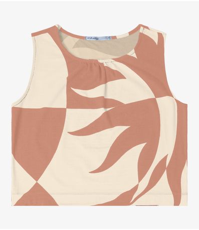 Regata Feminina Estampada Endless Marrom