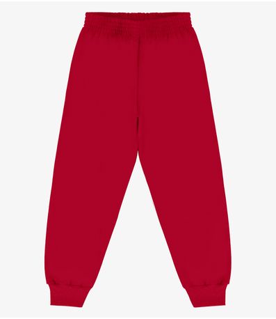 Calça Infantil Moletom Básica Rovitex Kids Vermelho